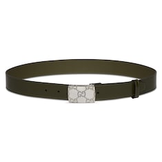 Belt with rectangular buckle
