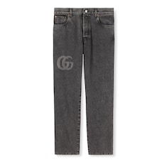 Slim fit denim pant with logo detail