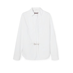 Cotton poplin shirt with Horsebit
