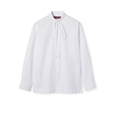 Cotton poplin shirt with embroidery