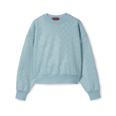 Cotton jersey sweatshirt with crystals