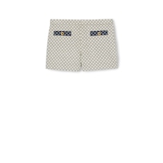 Short de rizo de algodón con rombos