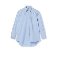 Chemise en popeline de coton avec broderie