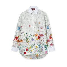 Printed cotton poplin shirt
