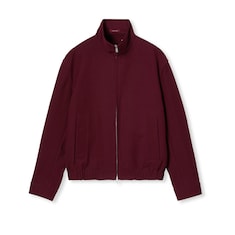 Cotton gabardine jacket with logo 