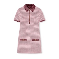 Vestido de rizo de algodón con rombos
