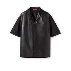 Poloshirt aus weichem Leder mit Nylon