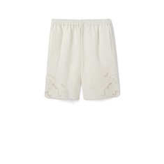 Shorts in lino con ricamo