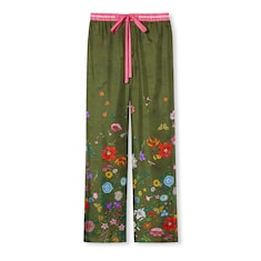 Printed silk pants