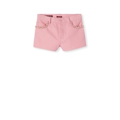 Short en denim avec broderie