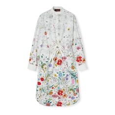 Printed cotton poplin dress