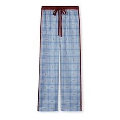 Printed silk twill pants