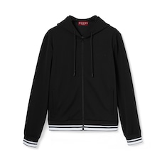 Technical jersey hooded zip jacket