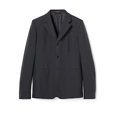 Single-breasted wool twill jacket