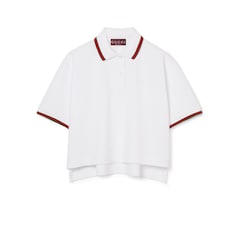 Cotton piquet polo shirt with Web