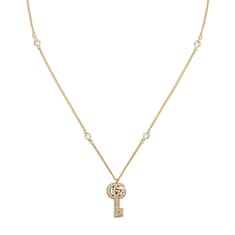 Double G key necklace with crystals