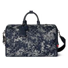 GG denim duffle bag