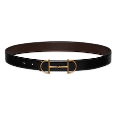 Reversible leather belt with Horsebit