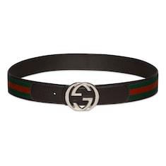 Reversible belt with Interlocking G buckle