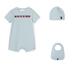 Baby printed cotton three-piece gift set
