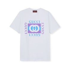 Playera de punto de algodón con estampado