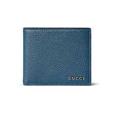 Bi-fold wallet with Gucci script