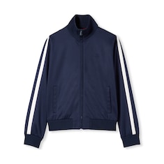 Technical jersey zip jacket with embroidery