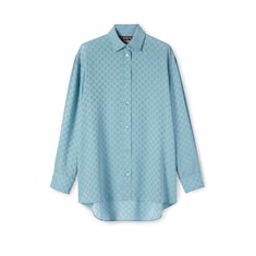 GG silk jacquard oversize shirt