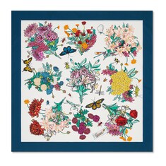 Pañuelo cuadrado seda motivo proyecto 90 x 90