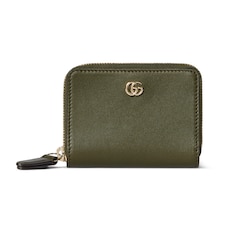 GG Marmont mini zip wallet with Flora