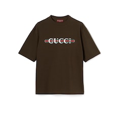 T-shirt in jersey di cotone stampato