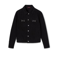 Cotton denim jacket with Horsebit