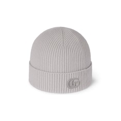 Cappello in cashmere con patch