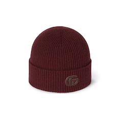 Cashmere hat with patch