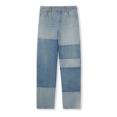 Loose fit cotton denim pant