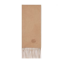 Cashmere scarf with patch