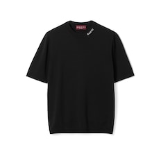 Camiseta de algodón y seda con intarsia Gucci