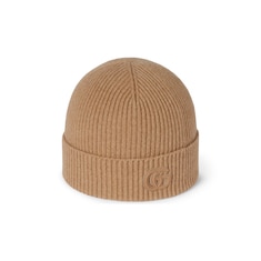 Cashmere hat with patch