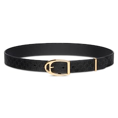 Belt with stirrup buckle