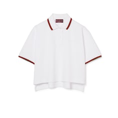 Poloshirt aus Baumwoll-Piqué mit Web