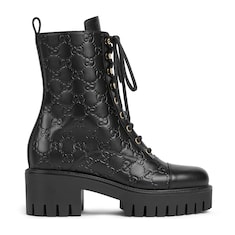 Women's lace-up ankle boot with GG