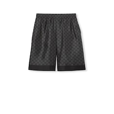 Short de sarga de seda estampado