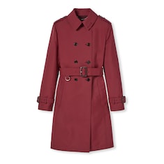 Double gabardine trench coat