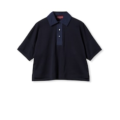 Cotton jersey polo shirt with embroidery