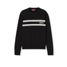 Maglione in seta e cotone con intarsio