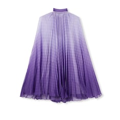 Printed georgette pleated dress