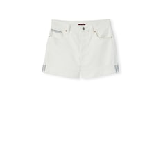 Shorts in denim cimosato di cotone