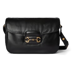 Borsa a spalla Gucci Horsebit 1955 Aura misura media