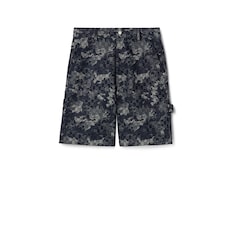 Shorts in denim GG jacquard