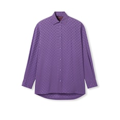 Chemise oversize en jacquard de soie GG